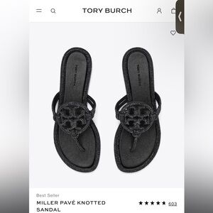 Designer/luxury brand Tory Burch “MILLER PAVÉ KNOTTED SANDAL”